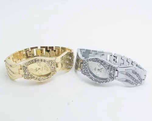 

Fashion irregular Gold&Silver Bracelet Watch Women Ladies Crystal Dress Quartz Wristwatches Relogio Feminino TW055