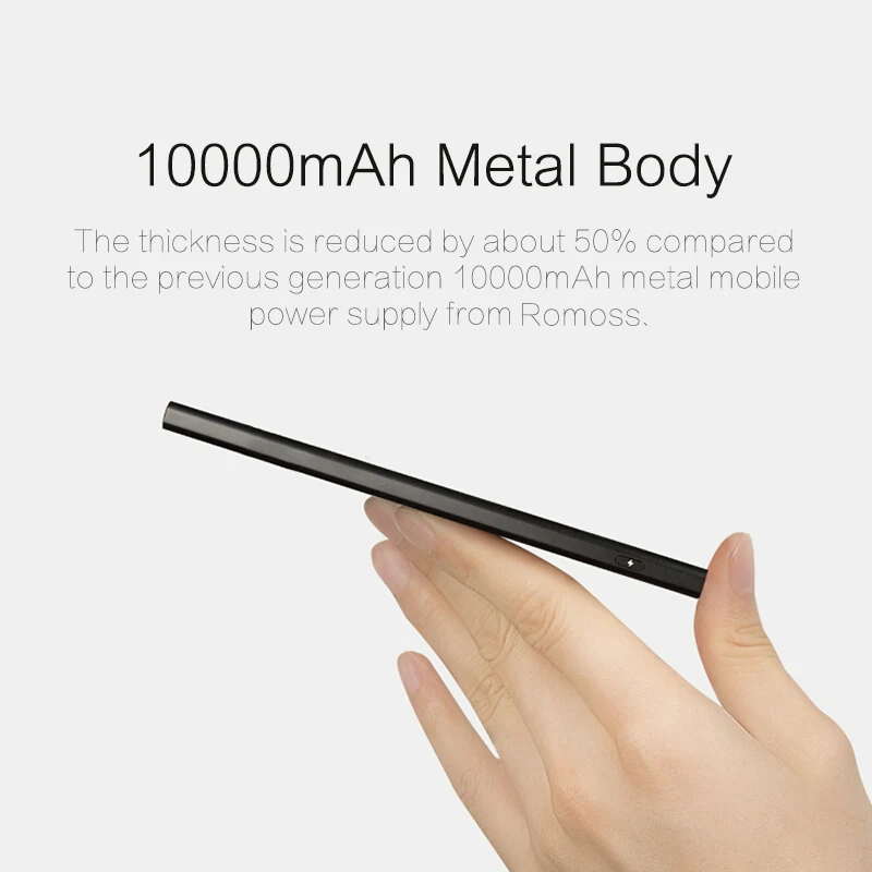 Romoss RT10+ Power Bank 10000mAh Ultra-thin Two-way Fast Charger Type-C/Micro USB/Lightning Interface for Android iPhoneX Xiaomi | Мобильные
