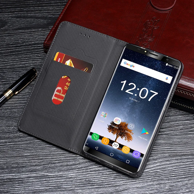 Oukitel K6 чехол Роскошный книжка из искусственной кожи для защитный телефона в ретро
