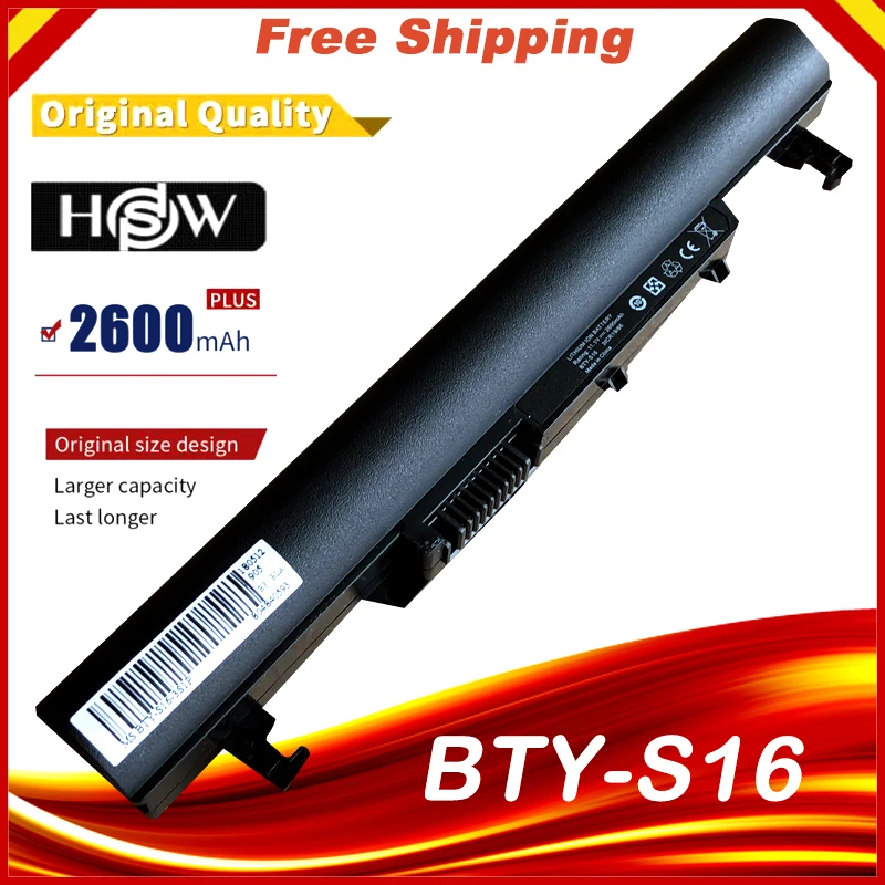 

New Laptop Battery 925T2008F BTY-S16 BTY-S17 For MSI MS-N082 Wind U180 U160 U160DX U160DXH U160MX Black