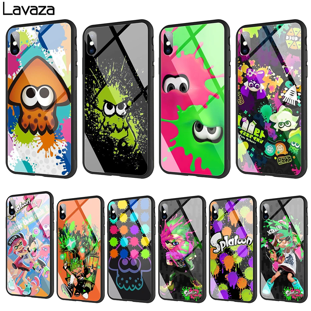 Lavaza colorful art cartoon Splatoon 2 Tempered glass TPU Case for iPhone XS Max XR X 8 7 6 6S Plus 5 5S SE | Мобильные телефоны и