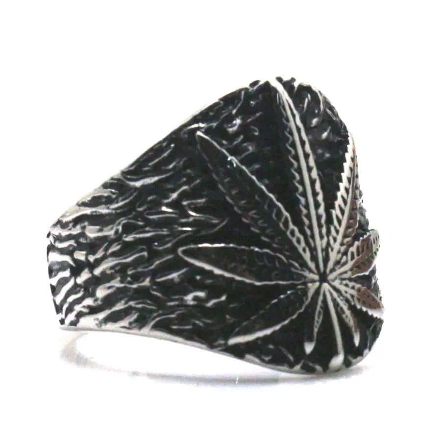 Cool Maple Leaves Ring Men Boy 316L Stainless Steel Party Best Gift Band Biker | Украшения и аксессуары