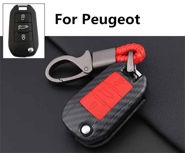 Чехол для автомобильного ключа из углеродного волокна Citroen C4L CACTUS C5 C3 C6 C8 Picasso Xsara