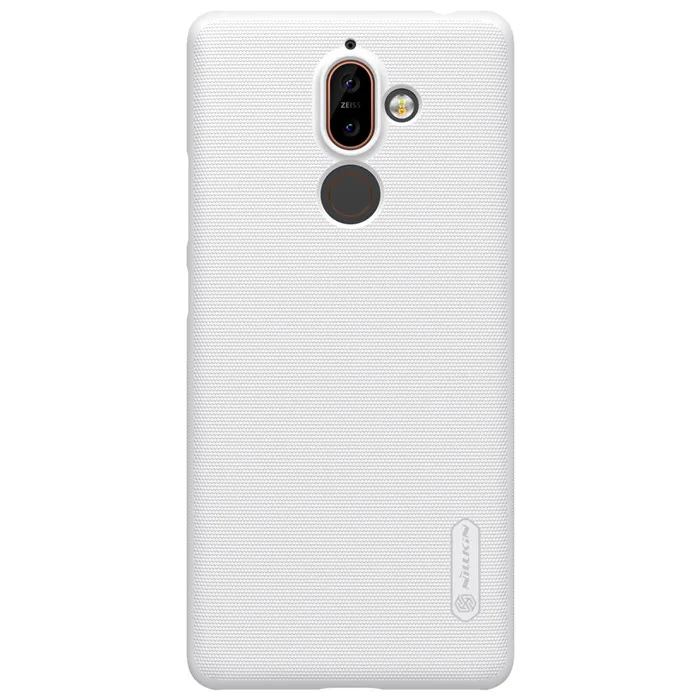 Nokia 7 plus чехол Nokia 7 plus чехол NILLKIN матовый щит PC задняя крышка для Nokia 7 plus чехол для телефона s с защитой экрана - Цвет: Белый