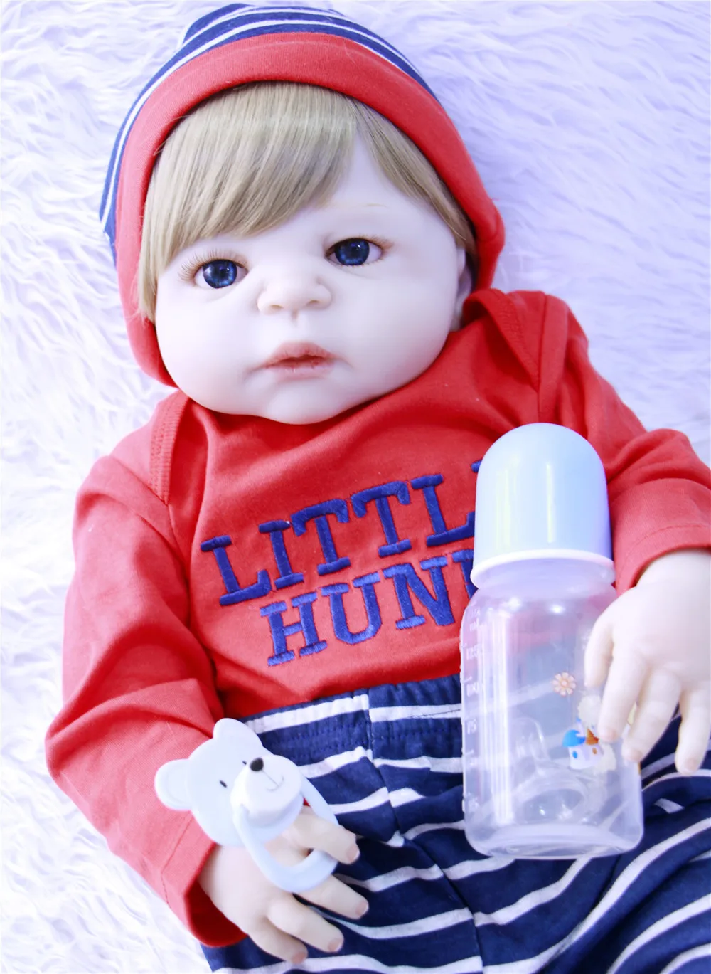 Кукла Reborn Baby reborn 57 см 23 дюйма bebe menino boneca Alive Boy полностью силиконовая для тела