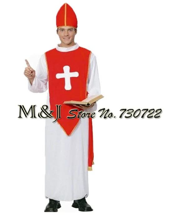 Бесплатная доставка! Нарядное платье для Хэллоуина Одежда Миссии папы Костюм