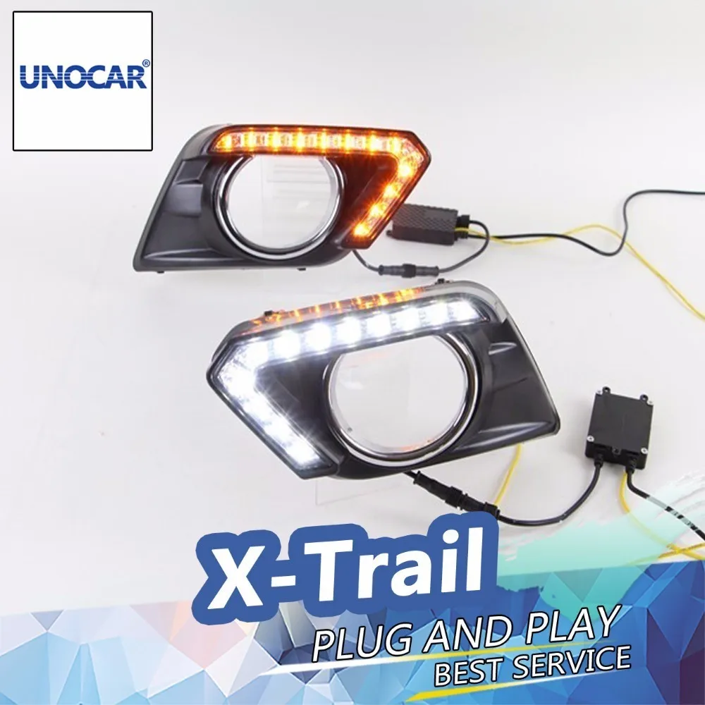 UNOCAR для Nissan X-trail PDF T32 2014 2015 2016 желтый сигнал Функция Водонепроницаемый 12 В