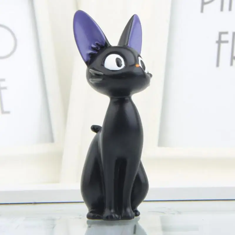 Diy милые Мультяшные черные кошки японская аниме фигурка кавайная кошка из смолы