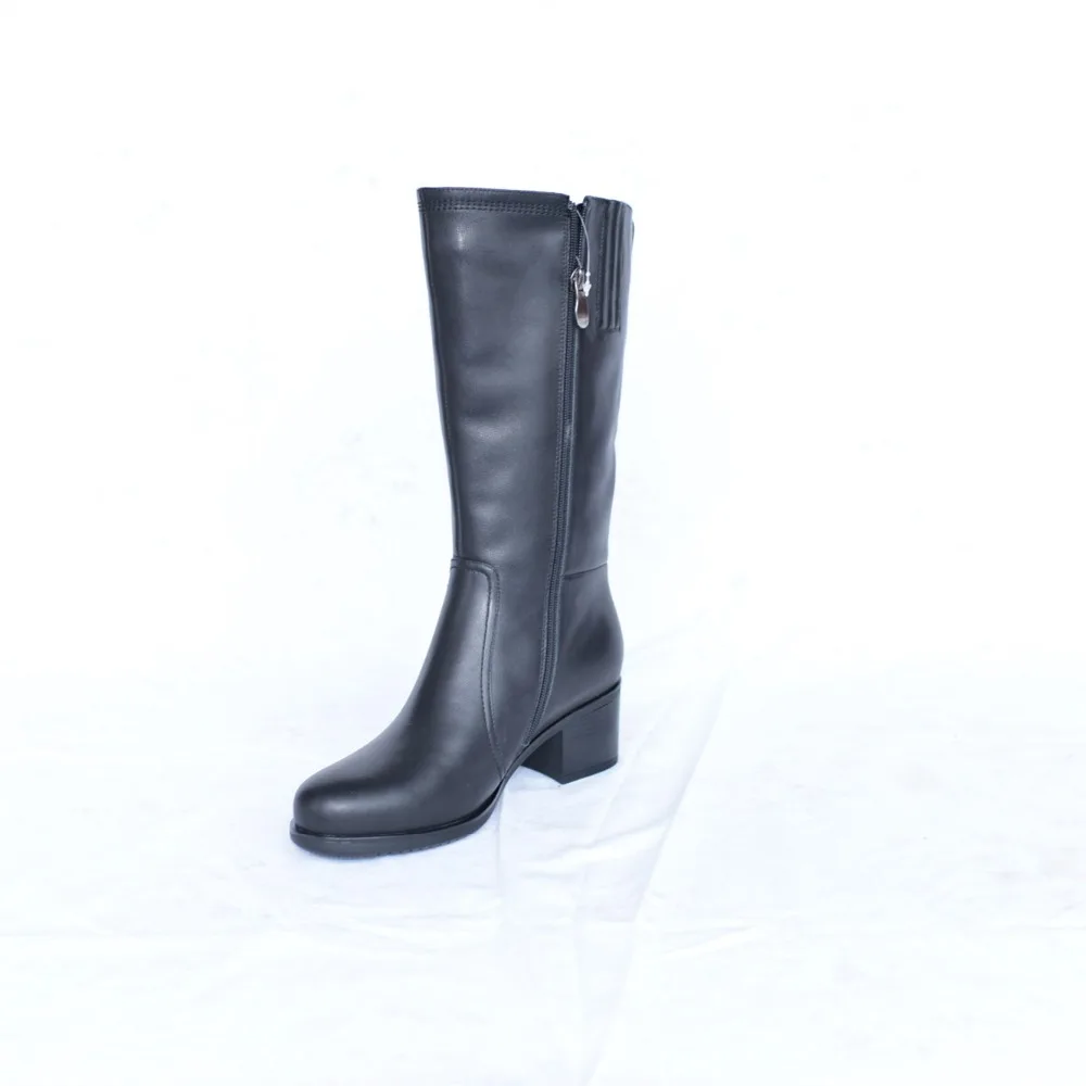 2018 модные теплые меховые сапоги до середины икры для девочек новинка женская