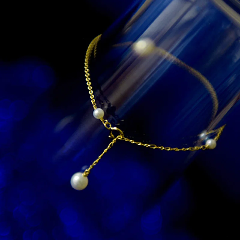 Новый Модный женский браслет с пресноводной жемчужиной 14K золото подарок на день