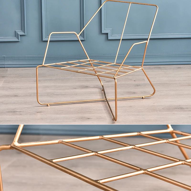 Первоклассное Роскошное кресло из золотистого чугуна с одним диваном кожаное