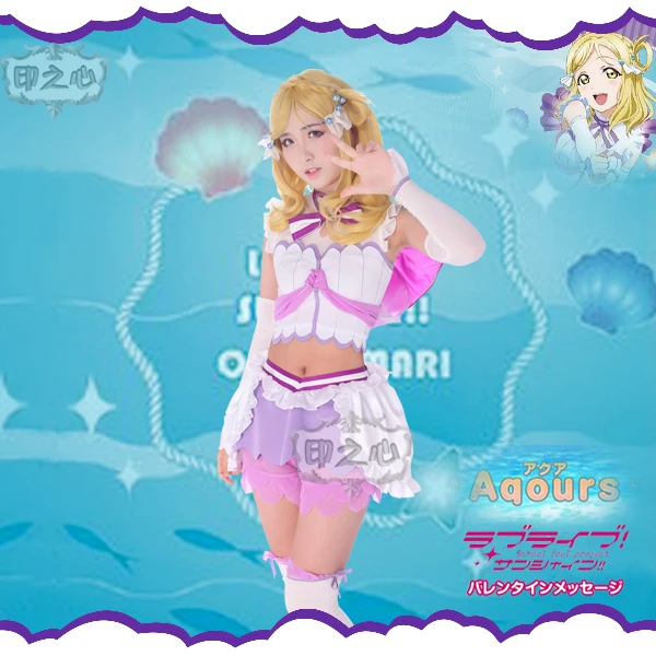 Мари охара костюм для косплея Aqours Рождественская и новогодняя рубашка юбка