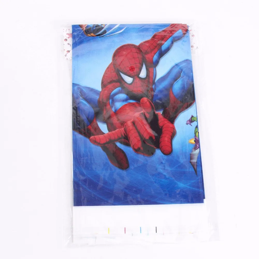 Spiderman 108*180 см мультфильм Единорог розовая пластиковая Скатерть Обложка вечерние украшения для детей день рождения украшения поставки - Цвет: Spiderman