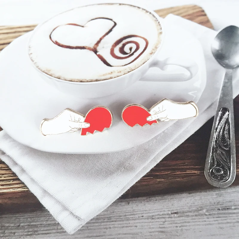 Значок для хобби с надписью Hand Broken Heart 2 шт./компл.|Броши| |