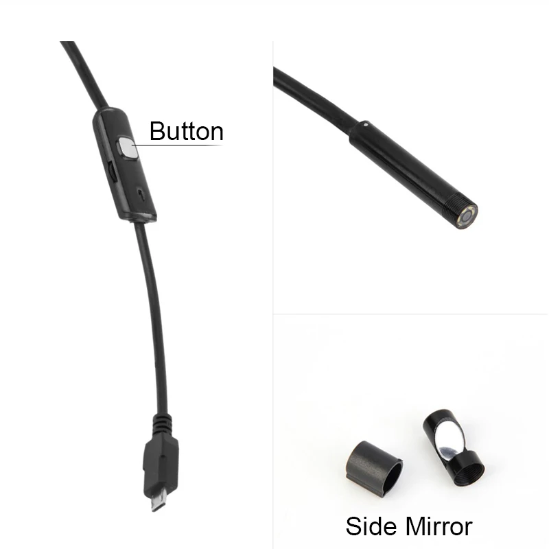 Antscope 7 мм 2 м USB эндоскопа Android 6 светодиодный телефон эндоскоп бороскоп Endoscopio мини