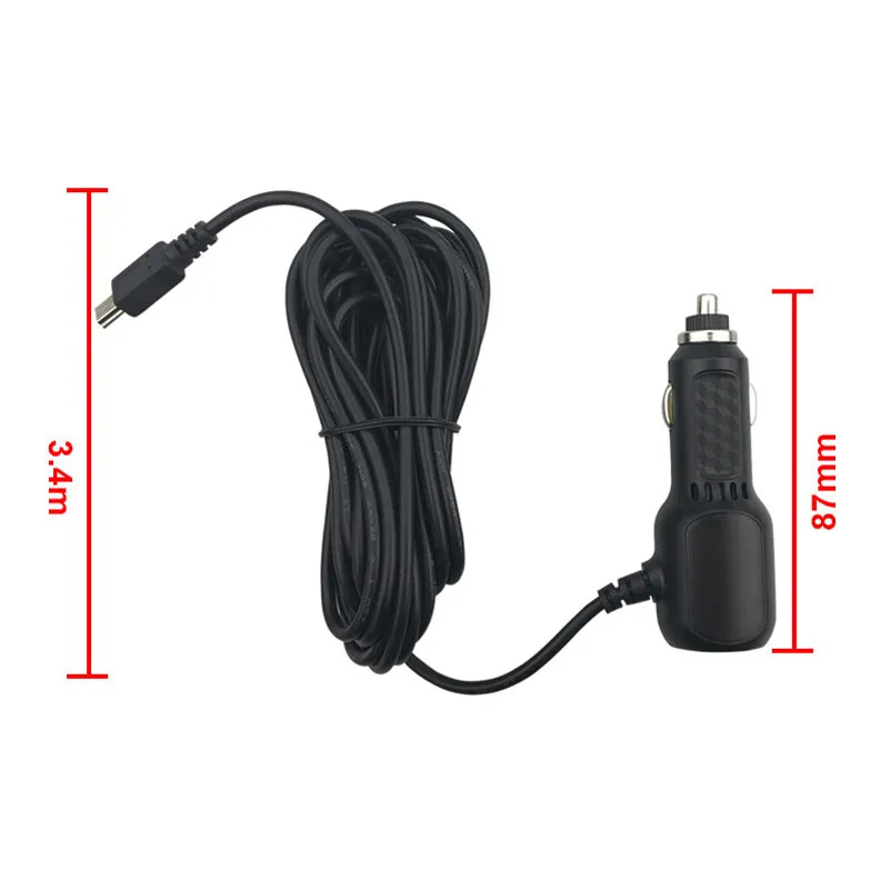 Микро Мини Переходник USB для зарядки в машине с кабелем 3 5 м дополнительным usb