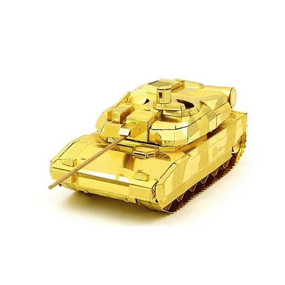 Microworld 3D металлическая головоломка Аватар скорпион вертолет автомобиль Лодка Строительная модель DIY лазерная резка головоломки игрушки для взрослых - Цвет: Leclerc MBT tank-G