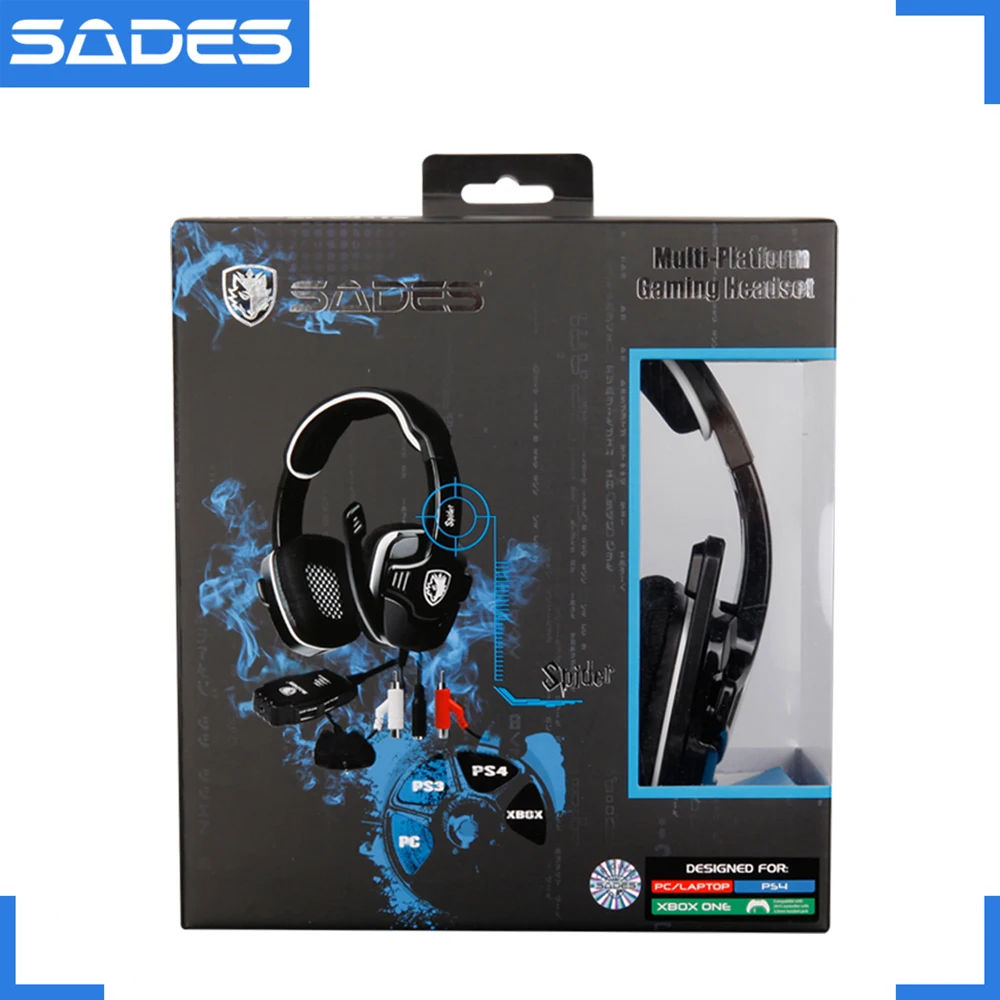 SADES Spider стерео звуковые наушники 3 5 мм гарнитура игровые для Xbox/PS4 Gamer|headphone for