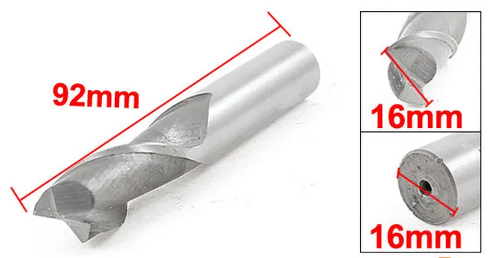 HSS AI фреза инструмент прямой конец мельница 16 мм x 32 92 2 флейты|2 flute|milling cutter toolsmilling |