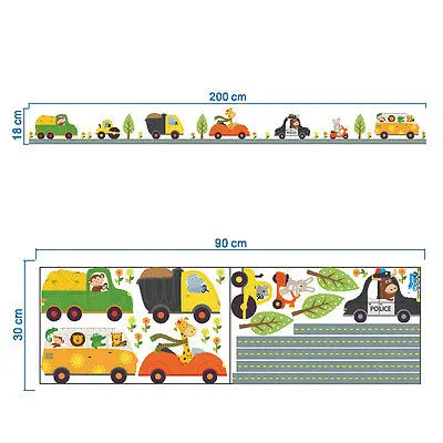 Наклейки на стену в виде животных для детской комнаты наклейки спальни и