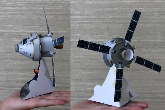 Орион космический корабль 3D бумажная модель Сделай Сам студенческая наука, образование, родитель-ребенок Руководство занятие игрушка оригами бумажное искусство