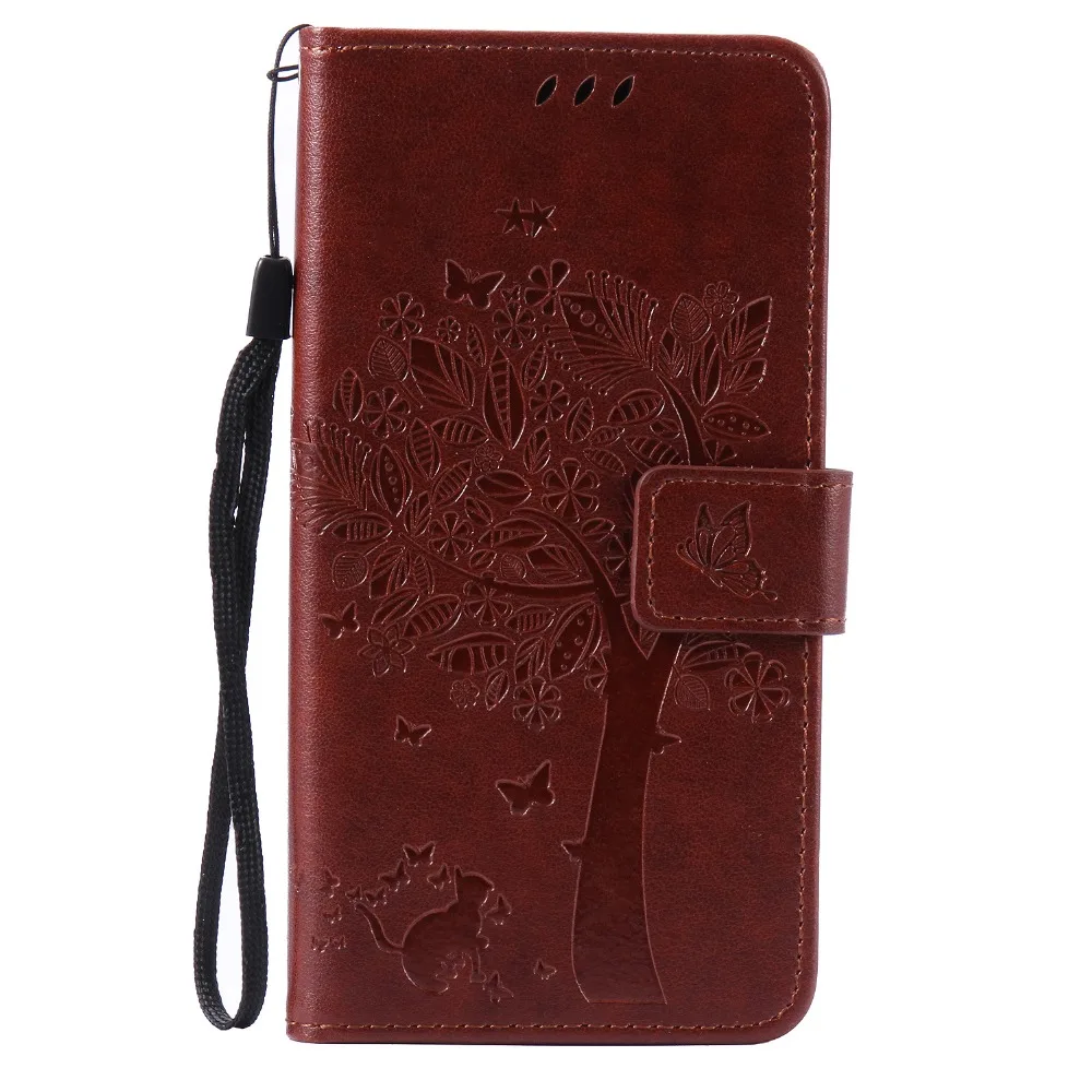 Для Huawei Honor 4X/Honor 5X чехол для Fundas 5C Coque 3D Tree Cat Pattern кошелек Магнитный флип кожаный