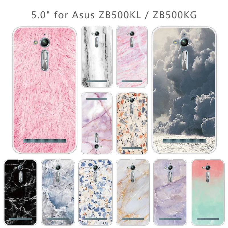 Для ASUS ZB500KL Мягкий ТПУ гелевый Чехол на заднюю панель с каменным рисунком