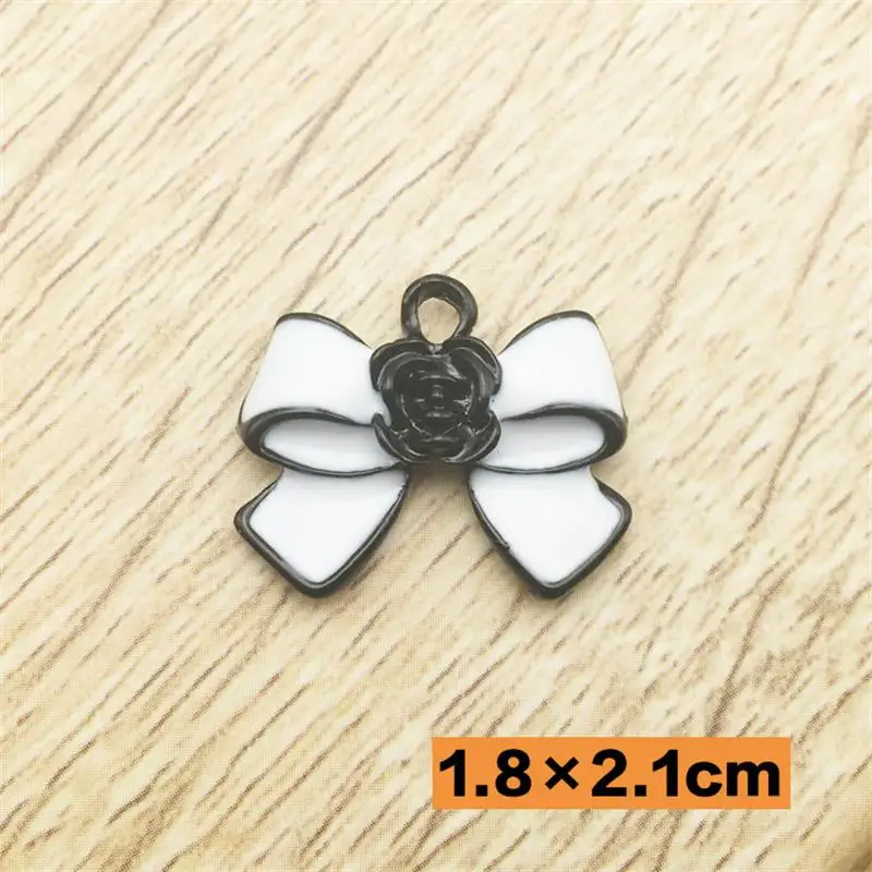5pcs/lot High Quality Alloy Bowknot Charms Necklace Pendants DIY Jewelry Accessories bracelet Charm Flower Rose 18mm*21mm |