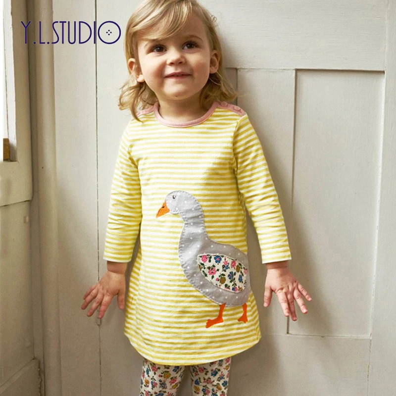Vestidos Girls Summer Dress 2019 Brand Animal Unicorn Princess Children Costume for Kids Clothes Flamingo Baby 1-7T | Детская одежда и