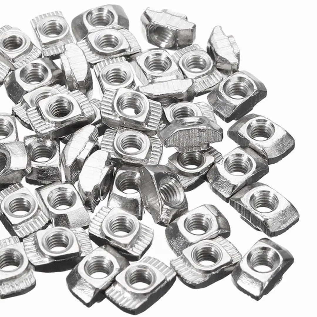 50 шт. M420 TNut Женская резьба T слот головка молотка капля гайка Серебряный тон |