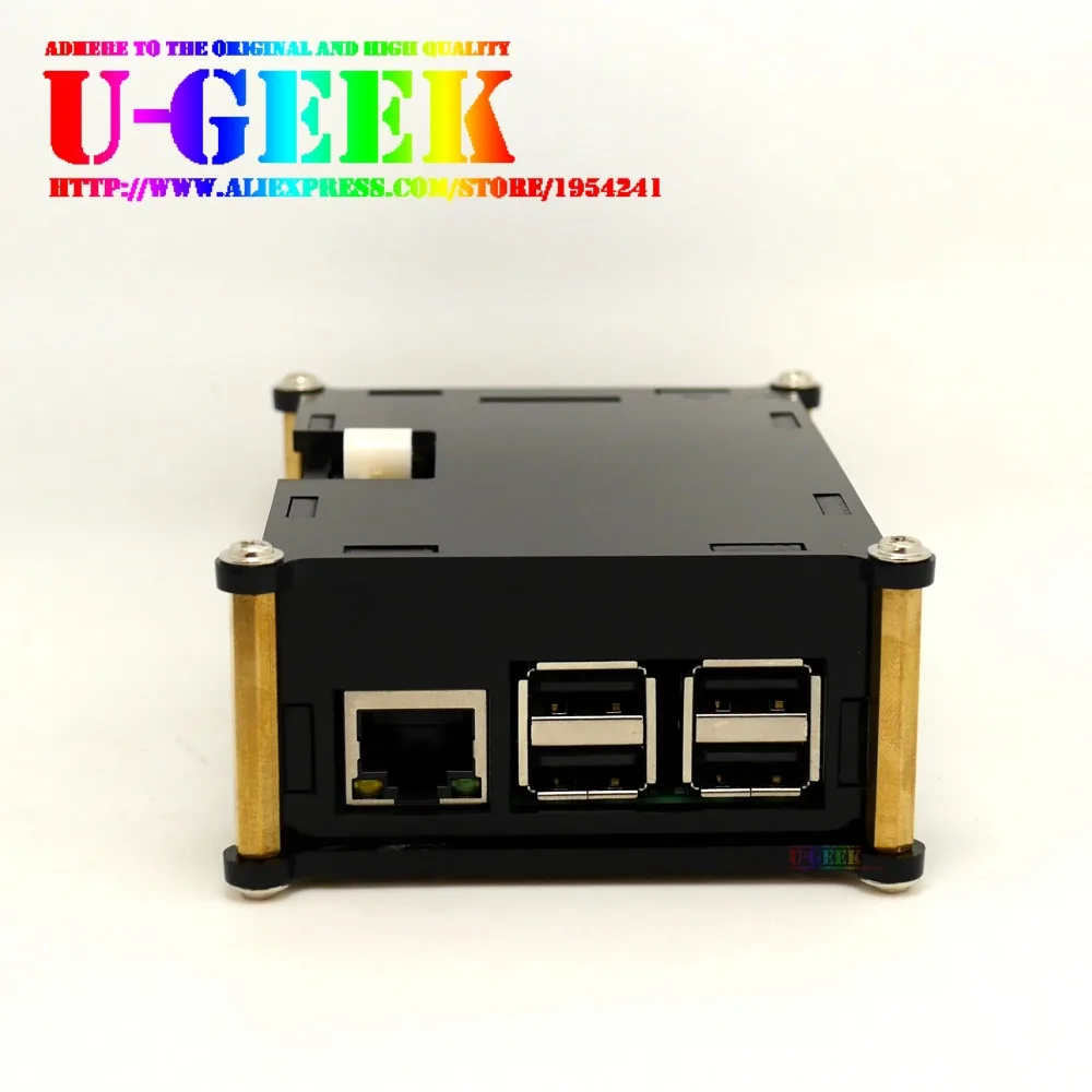 UGEEK AOIDE Raspberry Pi I2S интерфейс HIFI DAC + модуль звуковой аудиокарты черный акриловый