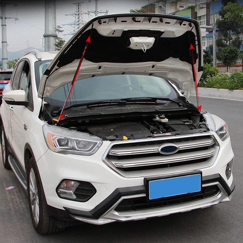 Для Ford Escape Kuga нержавеющая черная крышка двигателя Опора тяги гидравлическая опора капота палки газовые пружины