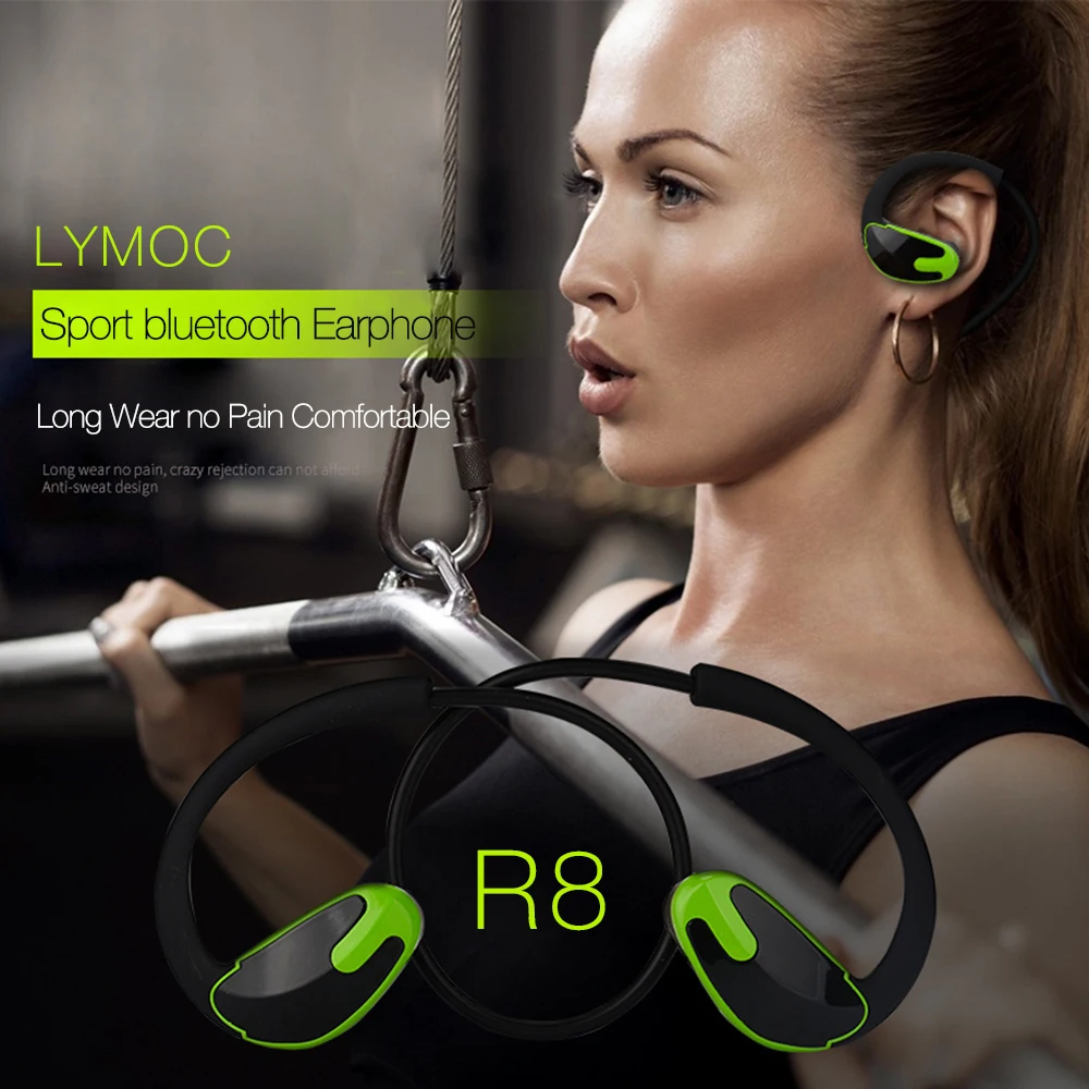 UPGRADE LYMOC, Спортивная bluetooth-гарнитура с шейным ободком, 10 часов времени, свободные руки, беспроводные наушники, стерео наушники для iPhone, XiaoMi, huawei