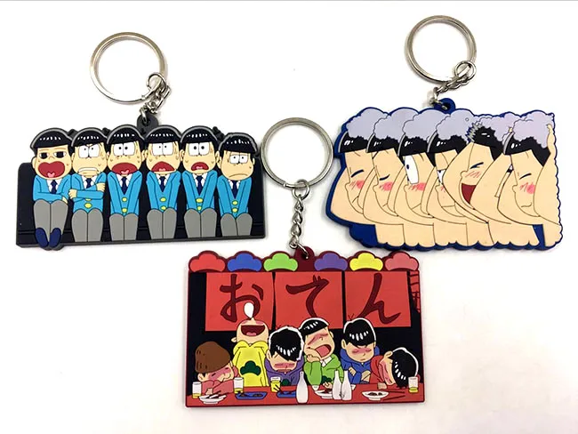 1 компл. Японского Аниме Фигура osomatsu Сан резиновый силиконовый Мобильный телефон талисманы/брелок