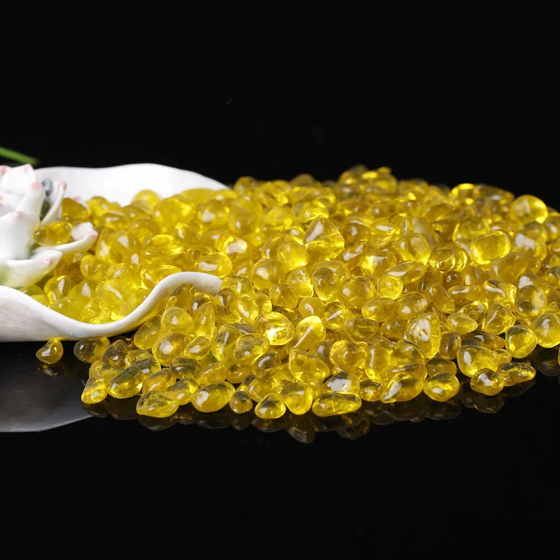 Желтый стеклянный гравий для буддистского аквариума россыпью|pillow pillow|pillow yellowpillow