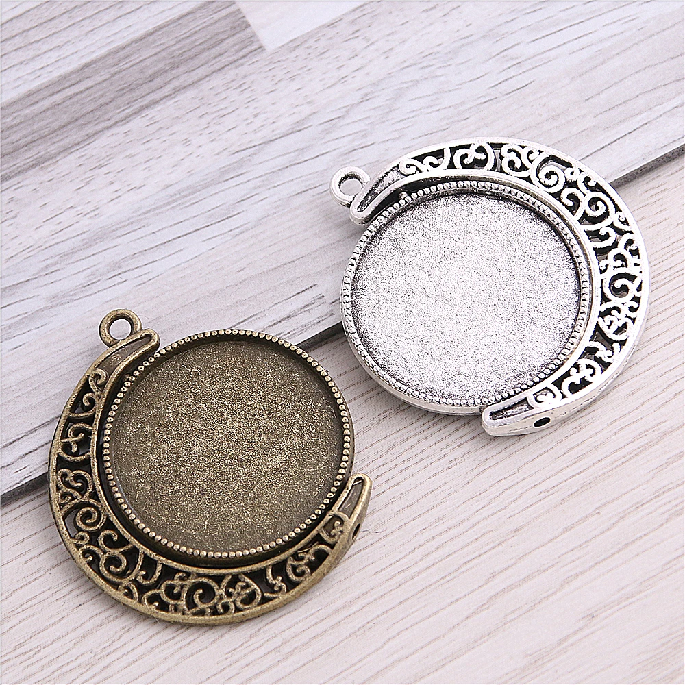 Милый Колокольчик 10 шт. 25 мм металлический микс трендовый Rond moon двусторонний