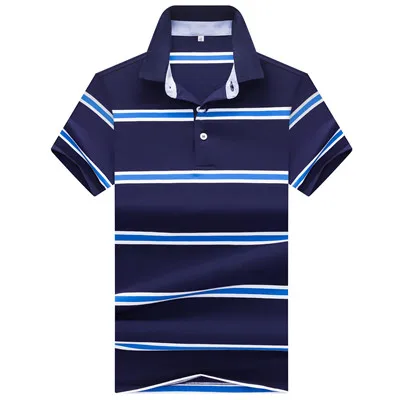 DK3892-BLUE Летняя мужская рубашка поло, брендовая, высокое качество, повседневная, короткий рукав, в полоску, Мужская рубашка поло, Tace& Shark, брендовая футболка, homme - Цвет: DK3892-BLUE