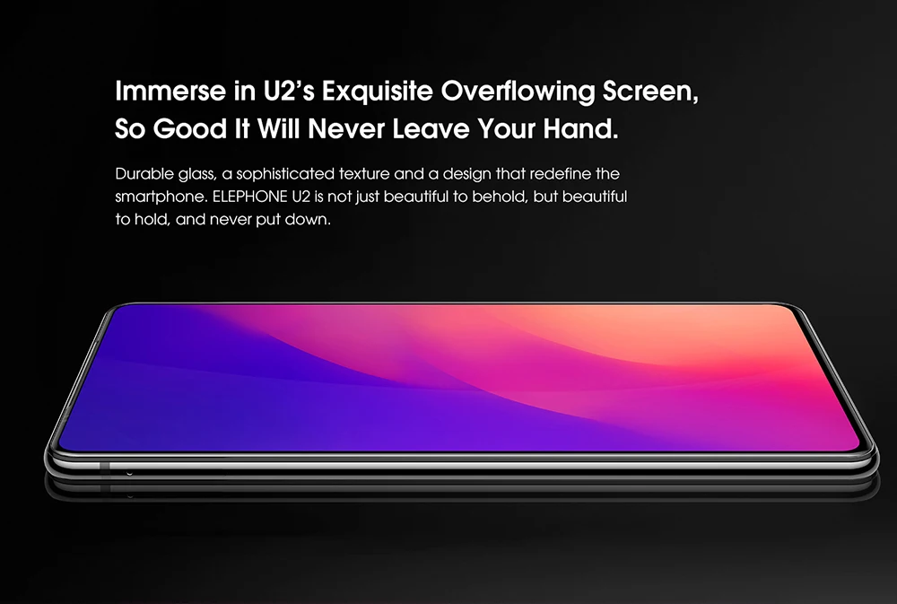 Мобильный телефон Elephone U2, 6,26 дюймов, FHD+ экран, 4 Гб ОЗУ, 64 Гб ПЗУ, Восьмиядерный процессор MT6771T, Android 9,0, смартфон Face ID 4G LTE