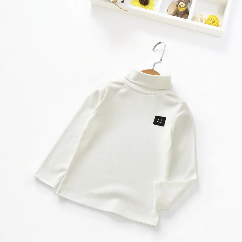 

Cotton Children T-shirts for Boys girls Tops Solid Pattern T-shirt Tops Blouse Long Sleeve Tee Clothes