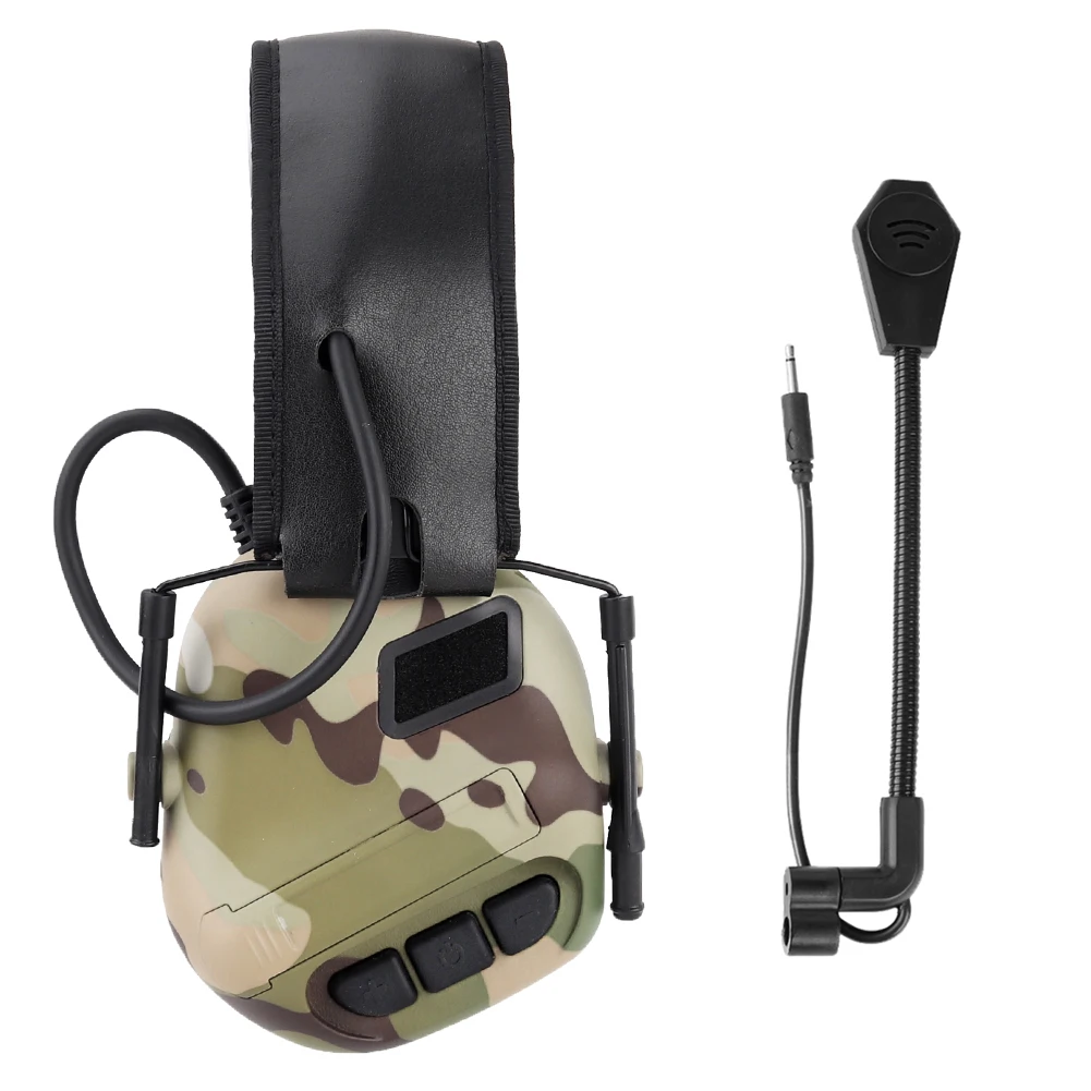 Ушная гарнитура Военная Тактическая с шумоподавлением камуфляжная стрельба Боевая гарнитура защита ушей охотничьи наушники