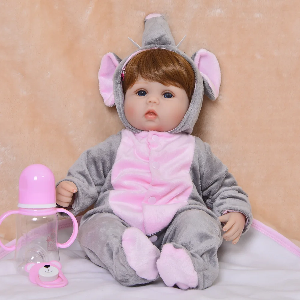Кукла реборн Мягкая силиконовая 18 дюймов 40 см|silicone reborn babies|silicone rebornreborn baby doll |