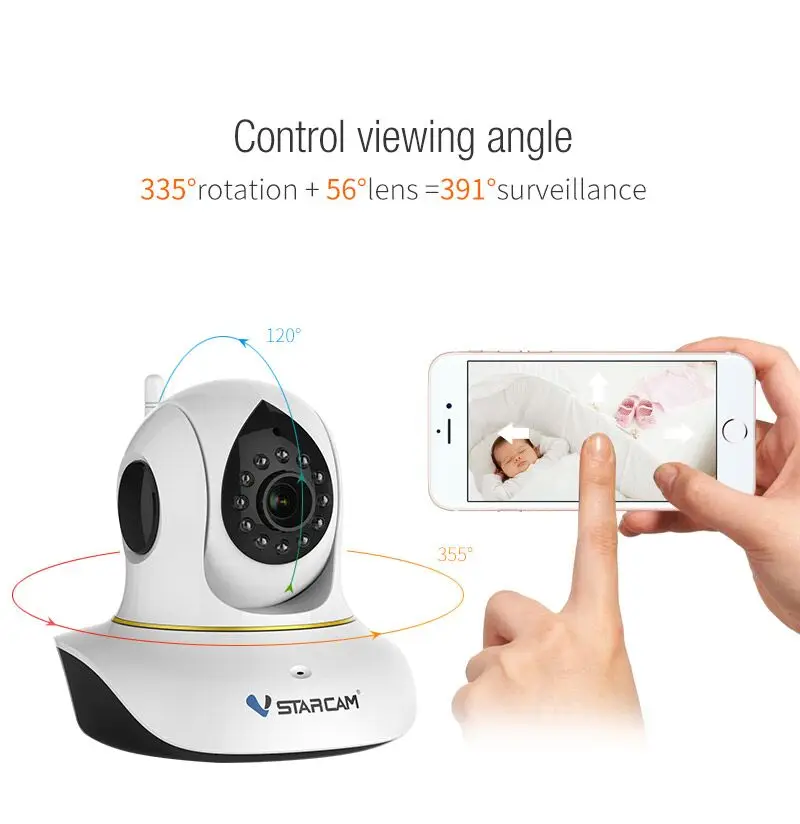 

Беспроводная IP-камера с разрешением 1080P Full HD, 2 МП