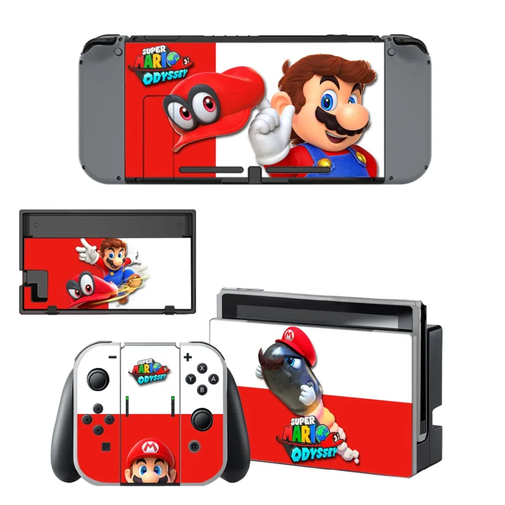 Супер Марио Odyssey Виниловая наклейка для защиты кожи Nintendo переключатель NS консоль