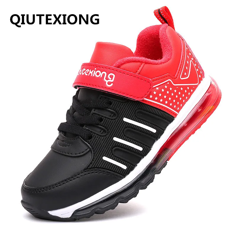 Children Warm Cotton Shoes Kids Antiskid Leather Sports Boys Air Cushion Sneakers Girls Movement Fashion Running |