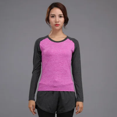 t shirt 4 Toppick размера плюс, Женский комплект для йоги, тренажерного зала, фитнеса, теннисная рубашка+ штаны для бега, Обтягивающие Леггинсы для йоги и тренировок, спортивный костюм - Цвет: t shirt 4