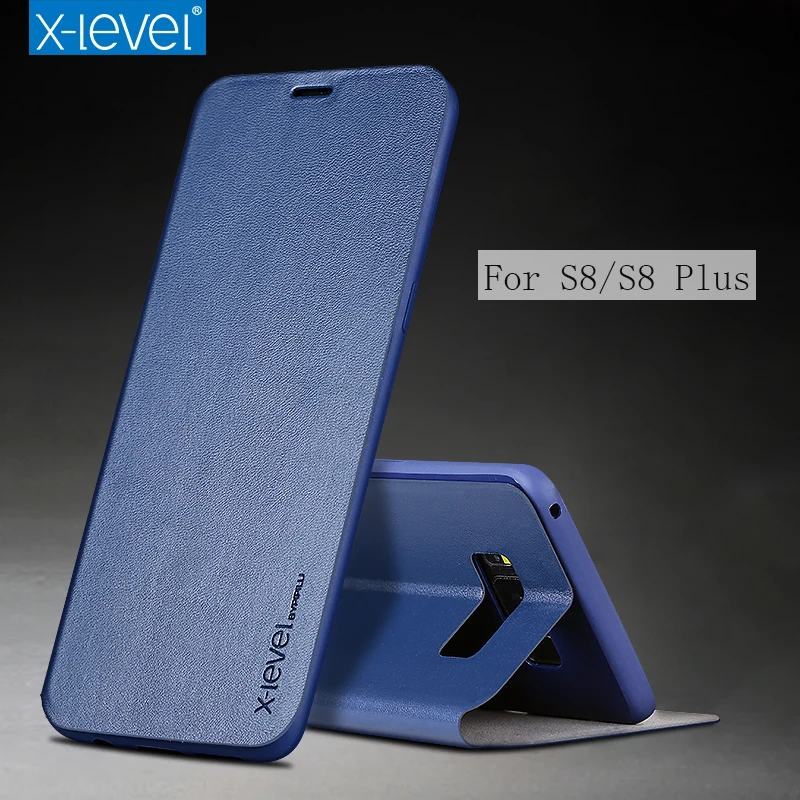 X-Level флип-чехол для телефона samsung Galaxy S8 Plus чехол в деловом стиле из искусственной
