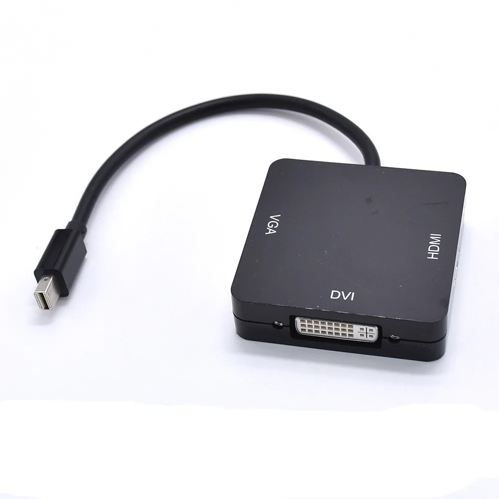 3 in 1 Mini DP to HDMI VGA DVI Converter Mini Display Port Adapter Cable For MacBook Lenovo Microsoft