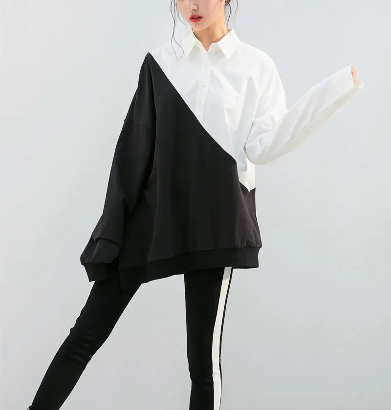 Толстовка TWOTWINSTYLE с длинным рукавом большого размера|shirt sweatshirt|sweatshirt womenfemale sweatshirt |