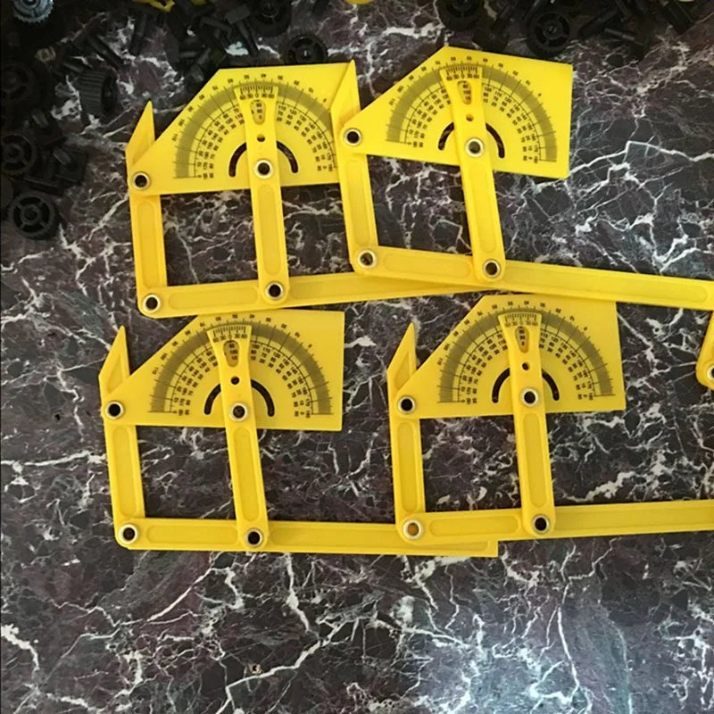 0-180 Angle Finder Plastic Protractor goniometer Miter Gauge Activities Folding Ruler ABS Plastic mu gong chi Measurement Right