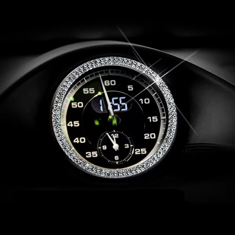 Наклейки на автомобильные Интерьерные часы бриллиантовый сплав искусственное